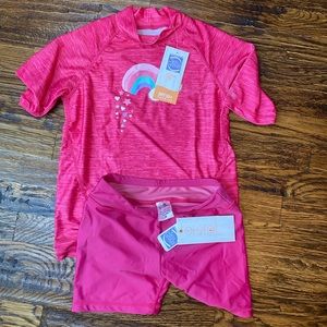 NWT UV Skinz Swim Girls shirt & shorts sz 12